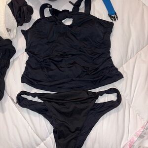 Women's Black Swim Set